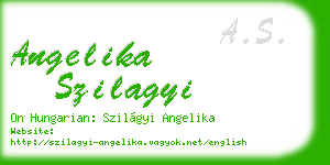 angelika szilagyi business card